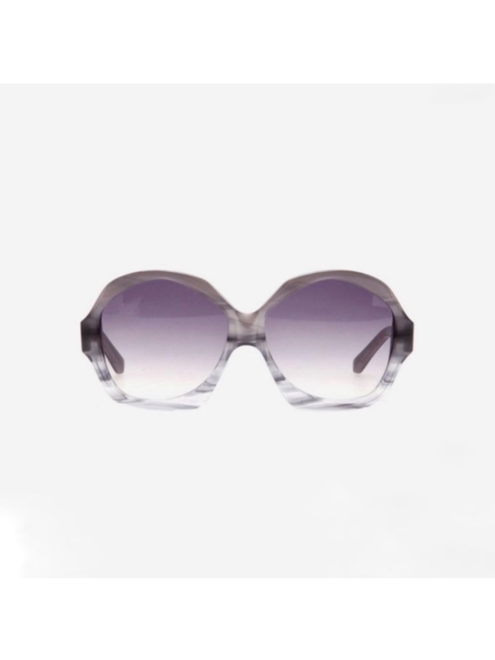 House of Harlow 1960 Anais Fog Oversized Sunglasses Grey Tortoise